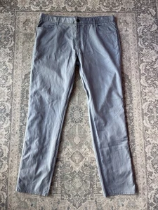 Faherty Trousers Mens Size W38 L34 Light Blue Cotton Linen Chinos - Picture 1 of 15