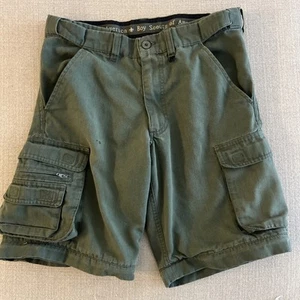 Boy Scouts Of America Cargo Shorts Youth Size 12 Green Outdoors Hiking  - Picture 1 of 7