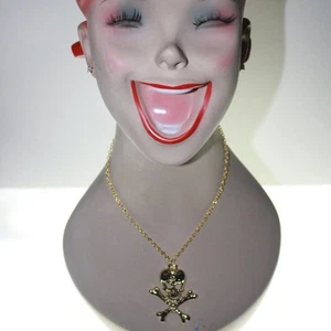 Skull & Bones Necklace & Earring Set - Picture 1 of 4