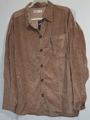 Hollister Marrón Pana Mujer Camisa Chaqueta Chaqueta Talla XL NUEVO CON ETIQUETAS Foto 1 de 4