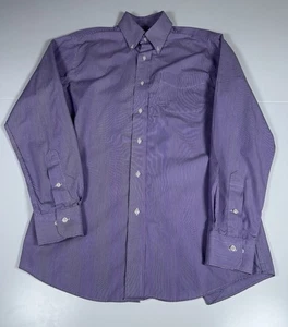 Lauren Ralph Lauren Classic Fit Non Iron Men Size 15.5 Lilac,striped Dress Shirt - Picture 1 of 19