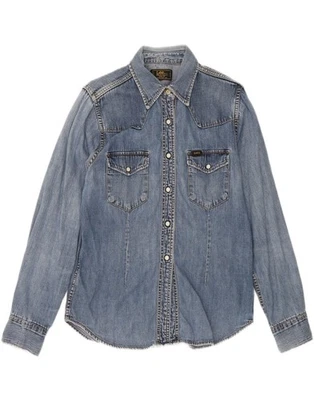 Camisa vaquera LEE para mujer UK 14 algodón azul medio AB05 Foto 1 de 3