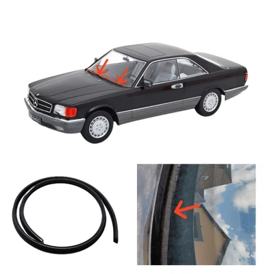 W126 S SE SEL SEC Seal Between Center Piece Windshield New - Image 1 of 4