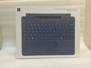 Microsoft Surface Pro Keyboard (11th) with Slim Pen 2 Blue NEW - Picture 1 of 4