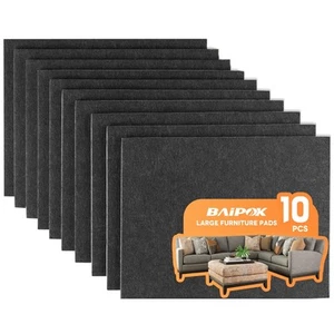 Felt Furniture Pads 10pcs 8" x 6" Adhesive Large Felt Pads, Cuttable Chair Le... - Picture 1 of 8