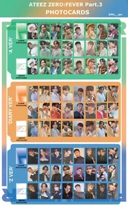 Tarjeta fotográfica oficial ATEEZ ZERO: FEVER Part.3 versión Mini álbum de fotos de A Diary Z séptimo - Imagen 1 de 84