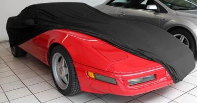 Vollgarage Carcover Indoor Schwarz mit Spiegeltaschen für Chevrolet Corvette C4 - Image 1 of 3