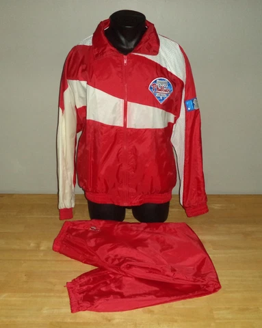 PHILADELPHIA PHILLIES PRO PLAYER Windbreaker Jacket & Pants Set Adult L Vintage Cover