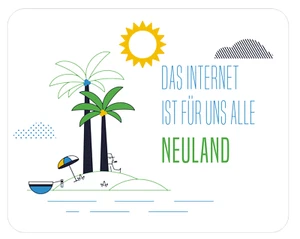 Mousepad Internet Neuland 24x19 Spruch Büro lustig Computer Mauspad Unterlage - Bild 1 von 1