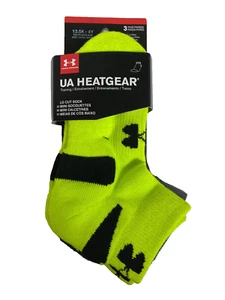 3 PAIRS BOYS SOCKS UNDER ARMOUR UA Low Cut SOCK YOUTH 13.5K - 4.5 NEW - Picture 1 of 3