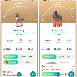 Pokémon Go | Mudsdale , Mudbray Evolution | Trade 20k stardust - Picture 1 of 3