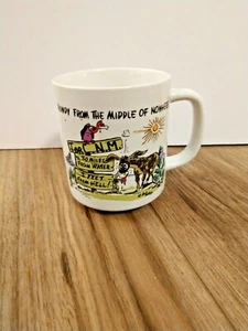 Bob Petley Comic Coffee Mug Cup "Howdy From The Middle of Nowhere" - EXC - Picture 1 of 5