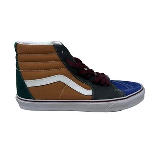 Vans Sk8 Hi Men's 13 Color Mix Skate Shoes New Orange Green Blue - Picture 1 of 5
