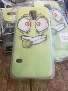 New Hard Shell Case For Samsung Galaxy S5 Mini Cover Monster Fun Green Yellow - Picture 1 of 5