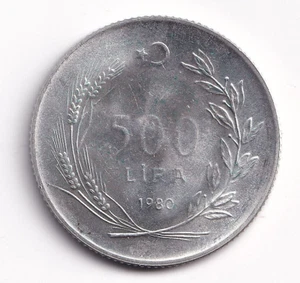 ZZ819-TURCHIA-FAO 1980-500 £ Silver - Picture 1 of 2