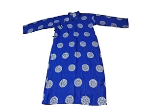 Vietnamese Áo Dài Boys Size 10 Blue White Long Tunic Traditional Lunar New Year - Picture 1 of 11
