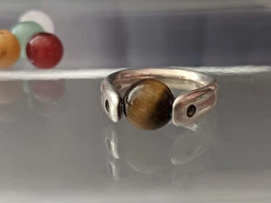 perla real - ojo de tigre - compatible con anillo Tipit S - 8 mm - - Imagen 1 de 2