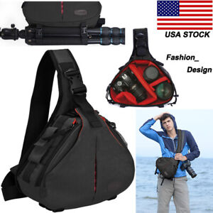 eletyuty DSLR/SLR Camera Backpack Waterproof Shockproof Camera Case Laptop Backpack with Tripod Holder Green L# 