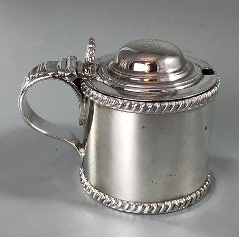 George III Silver Mustard Pot Thomas Watson Sheffield 1824 ALZB Cover