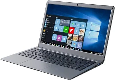 Laptop 13.3 inch 8GB RAM 128GB ROM Quad Core Celeron, Windows 10 Thin and Gray - Image 1 of 4