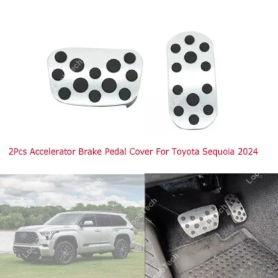 For Toyota Sequoia AT Alloy Foot Rest Pad Accelerator Brake Pedal Non-Slip Cover - Image 1 of 4