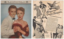 F5-19 Dixie Cup, Premium, 1953, Movie Stars, Marge & Gower Champion