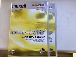 DVD-RW Maxell 2 x 120 MINUTE RE-RECORDABLE DVD (BRAND NEW / UNOPENED)