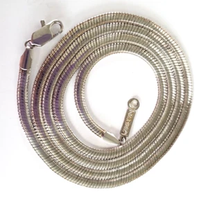 Vintag Napier Slinky Snake Silver Plated Chain Long Necklace 30" Lobster Clasp - Picture 1 of 6