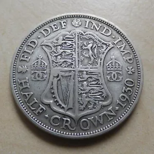 1930 Half-Crown Coin George VI .500 Silver Key Date Nice Grade Lot C - Picture 1 of 2