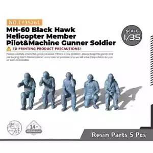 LY35261 1/35 Model MH-60 Black Hawk Helicopter Member Pilot&Machine Gunner Sol - Picture 1 of 2