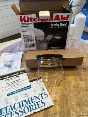 KitchenAid Pouring Shield Clear Plastic KPS2CL For Stand Mixer - Image 1 of 3