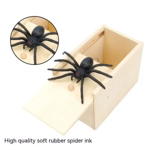 🕷️Divertido Truco Araña Caja de miedo Caja de miedo de madera Divertido Juego Broma Truco Oficina - Imagen 1 de 9