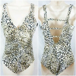 Aqua Green Size Small Swimsuit Leopard Print Padded Bra NWT - Picture 1 of 9