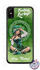 St Patrick Feeling Lucky Pinup Girl Design Phone Case Cover for iPhone Samsung