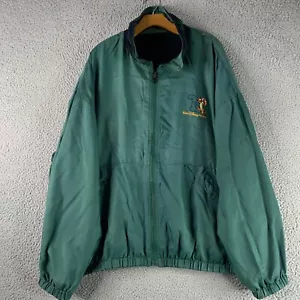 Vintage Walt Disney World Jacket Adult XXL Green Tigger Fleece Lined Full Zip - Picture 1 of 17