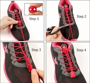 Lacci stringati elastici senza lacci chiusura facile lacci scarpe runner adulti bambini scarpe da ginnastica - Foto 1 di 23