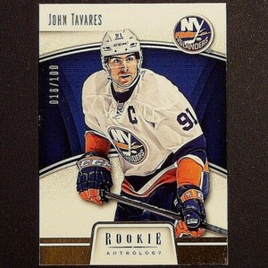 JOHN TAVARES   016/100  2013/14  Panini  Rookie Anthology  GOLD  #60  RARE Leafs