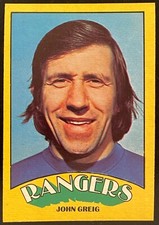 A&BC SCOTTISH FOOTBALL 1974 (GREEN) - 104 JOHN GREIG - RANGERS