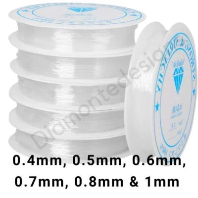 Clear Nylon Beading Elastic Stretch Cord Thread Jewellery String Bracelets Wire - Image 1 of 3