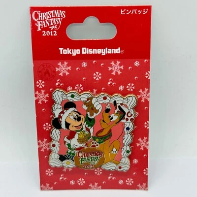 Prendedor Tokyo Disney Resort TDL Navidad Fantasía 2012 Mickey y Pluto Foto 1 de 3