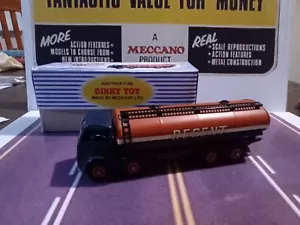 Dinky #942 Foden 14t Tanker Regent Truck with Reproduction Box Made In England - Picture 1 of 12