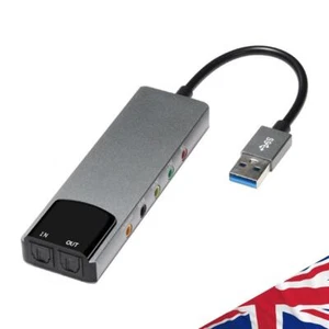Adattatore Audio USB SPDIF Convertitore Audio Esterno Lega di Alluminio per PC Computer - Foto 1 di 8