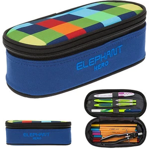 Mäppchen Box Elephant Faulenzer Etuibox Federmäppchen 12607 Hero Multi Plaid - Bild 1 von 5