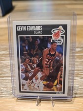 1989 Fleer 81 Kevin Edwards  Miami Heat  Rookie Basketball Card