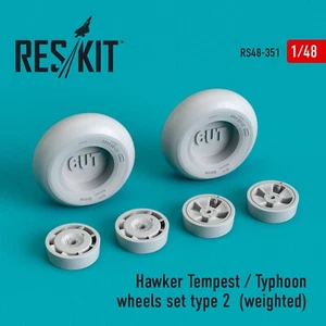 ResKit RS48-0351 Scale 1:48 Hawker Tempest/Typhoon wheels set type 2 weighted - Picture 1 of 24