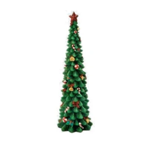 KASSA HOME Paraffin Xmas Tree Candle KASSA HOME Size 9.8 x 9.8 x 30.5 cm. Green - Picture 1 of 4