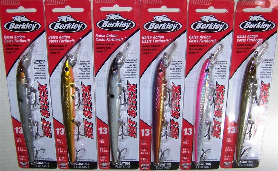 Berkley Hit Stick 13 Jerkbait, 5-1/9", 1/2 oz, Floating, BHBHSF13, Choose Color! - Image 1 of 1