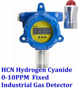 HCN Hydrogen Cyanide Fixed Gas Detector Display Alarm Industrial Monitor 0-10PPM - Picture 1 of 10
