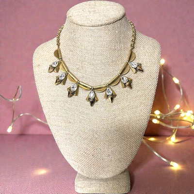 J. Hermoso collar gargantilla Crew tono dorado cristal distintivo JC518 Foto 1 de 4