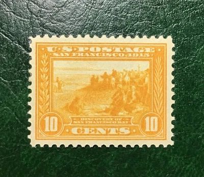 US Scott 400 10c Naranja Amarillo Pan-Pacífico XF Como Nuevo PH PSE Calificado 90 (1913) Foto 1 de 4